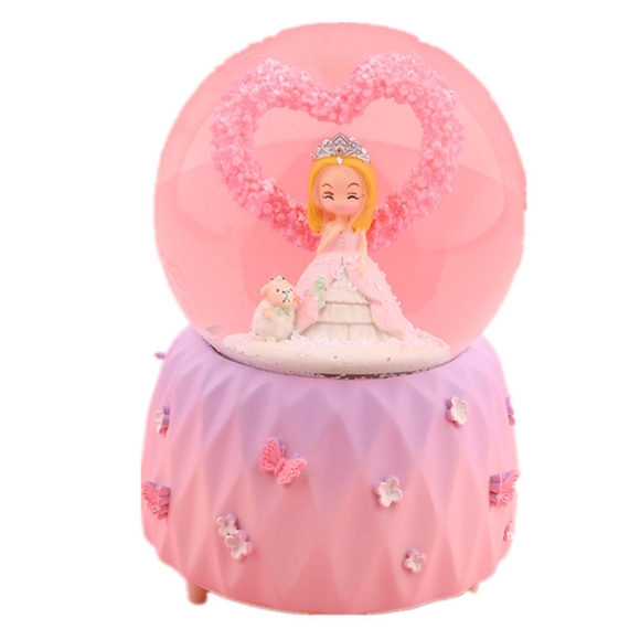 Princess Floral Musical Snowglobe Box - Picture 6 of 6